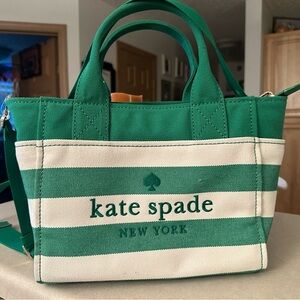 Kate Spade Green and Cream Tote Bag